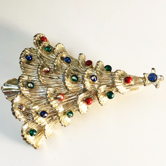 Vintage Holiday Brooch, Marked GERRY'S - Picture 4 of 5